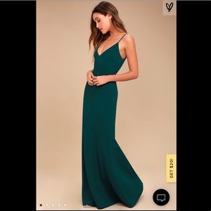 Lulus Emerald Green Evening Gown.